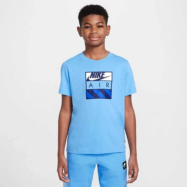 ДЕТСКА ТЕНИСКА ЗА МОМЧЕ NIKE HQ4419-412 AIR TEE СИНЯ