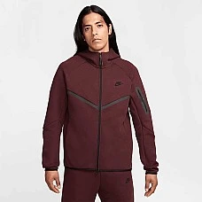 МЪЖКО ГОРНИЩЕ NIKE HV0949-652 TCH FLC FZ WR HOODIE БОРДО