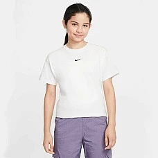 ДЕТСКА ТЕНИСКА ЗА МОМИЧЕ NIKE FZ5559-100 NSW TEE BOXY ESSNTL LBR БЯЛА
