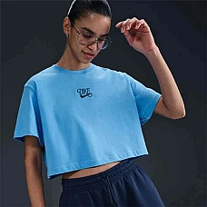 ДАМСКА ТЕНИСКА NIKE HF9500-412 NSW SS CROP TEE IWD СИНЯ