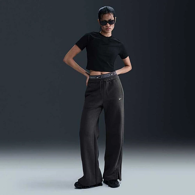 ДАМСКО ДОЛНИЩЕ NIKE HV6522-060 NSW PHNX FLC PANT GLS ТЪМНОСИВО
