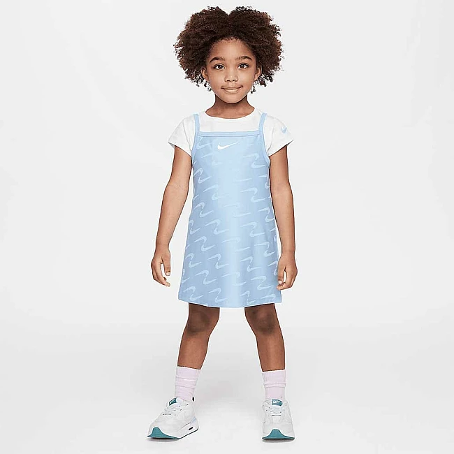 ДЕТСКА РОКЛЯ ЗА МОМИЧЕ NIKE 26M700-C60 SWOOSH MOTION 2 PC SET СВЕТЛОСИНЯ