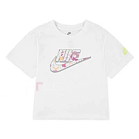ДЕТСКА ТЕНИСКА ЗА МОМИЧЕ NIKE 36M612-001 FLOW-RAL BOXY GRAPHIC TEE БЯЛА