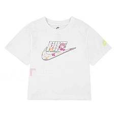 ДЕТСКА ТЕНИСКА ЗА МОМИЧЕ NIKE 36M612-001 FLOW-RAL BOXY GRAPHIC TEE БЯЛА