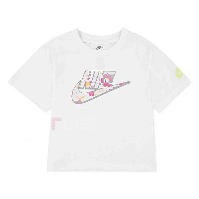 ДЕТСКА ТЕНИСКА ЗА МОМИЧЕ NIKE 36M612-001 FLOW-RAL BOXY GRAPHIC TEE БЯЛА