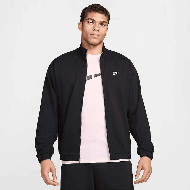 МЪЖКО ГОРНИЩЕ NIKE FQ3426-010 CLUB KNIT JKT ЧЕРНО