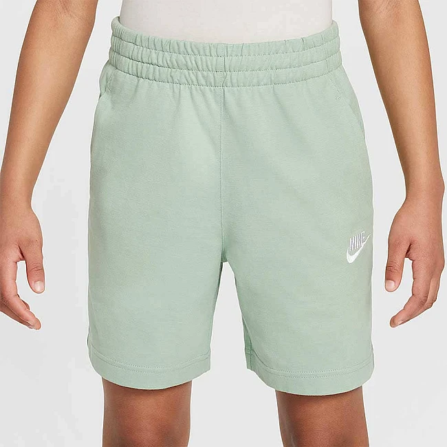 ДЕТСКИ КЪСИ ПАНТАЛОНИ ЗА МОМЧЕ NIKE FZ5512-037 NSW CLUB KNIT SHORT 6IN LBR БЛЕДОЗЕЛЕНИ