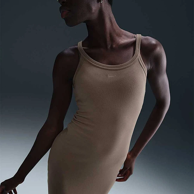 ДАМСКА РОКЛЯ NIKE HJ0710-233 NSW CHLL KNT MRIB TNK DRS КАФЯВА