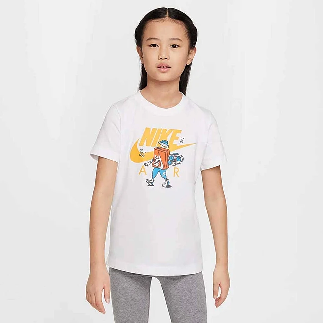 ДЕТСКА ТЕНИСКА ЗА МОМЧЕ NIKE HM5661-100 NSW TEE BOXY 2 БЯЛА