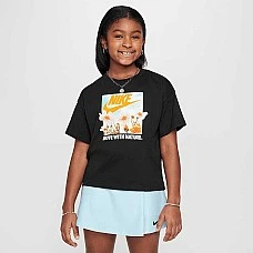 ДЕТСКА ТЕНИСКА ЗА МОМИЧЕ NIKE HM6311-010 NSW PHOTO TEE ЧЕРНА