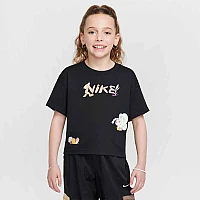 ДЕТСКА ТЕНИСКА ЗА МОМИЧЕ NIKE HQ2334-010 NSW TEE SEASONAL STORY ЧЕРНА