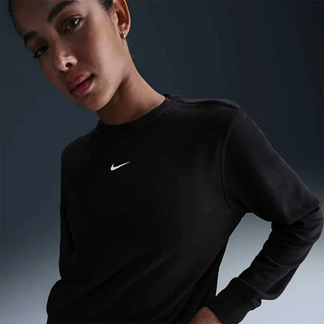 ДАМСКА БЛУЗА NIKE IB1450-010 ONE DF CREW HBR TT ЧЕРНА