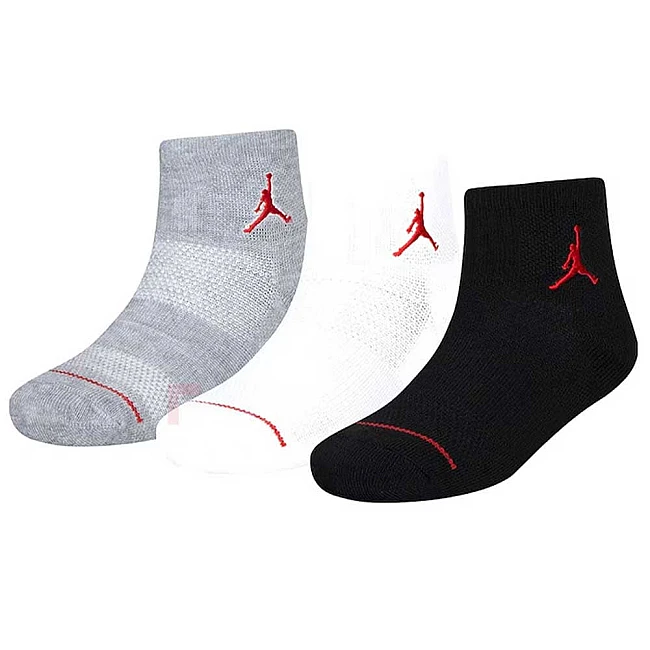 ЧОРАПИ NIKE WJ0009-042 JORDAN JUMPMAN QUARTER СИВИ/БЕЛИ/ЧЕРНИ