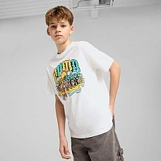 ДЕТСКА ТЕНИСКА ЗА МОМЧЕ PUMA 62987402 GRAPHICS PUMA TEE III B БЯЛА