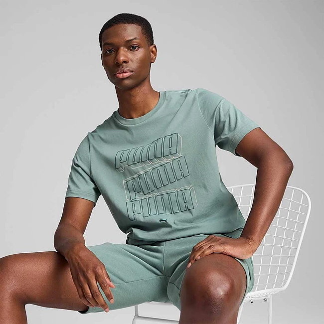 МЪЖКА ТЕНИСКА PUMA 68466430 ESS LOGO LAB HOG TEE СВЕТЛОЗЕЛЕНА