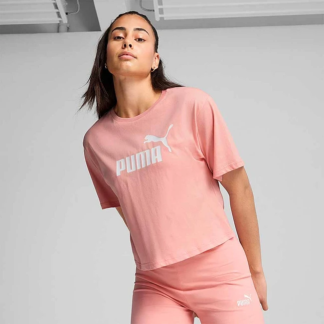 ДАМСКА ТЕНИСКА PUMA 68497201 ESS CROPPED NO.1 LOGO TEE РОЗОВА
