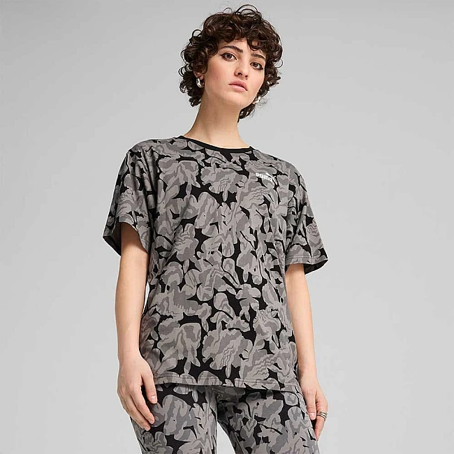 ДАМСКА ТЕНИСКА PUMA 68498701 ESS NATURE 2.0 AOP TEE ЧЕРНА