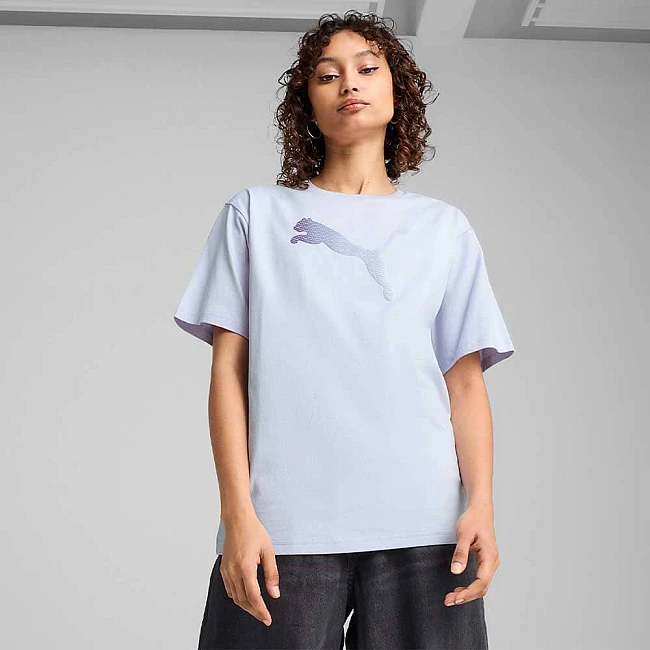 ДАМСКА ТЕНИСКА PUMA 68505447 HER GRAPHIC TEE СВЕТЛОСИНЯ