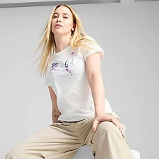 ДАМСКА ТЕНИСКА PUMA 68508102 GRAPHICS FLORAL PUMA LOGOTEE БЯЛА