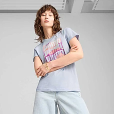 ДАМСКА ТЕНИСКА PUMA 68508347 GRAPHICS MOUNTAIN TEE СВЕТЛОСИНЯ