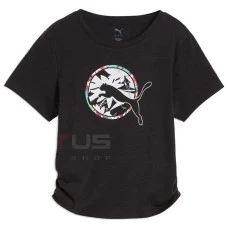 ДАМСКА ТЕНИСКА PUMA 52686801 TROPICAL AOP FASHION TEE ЧЕРНА