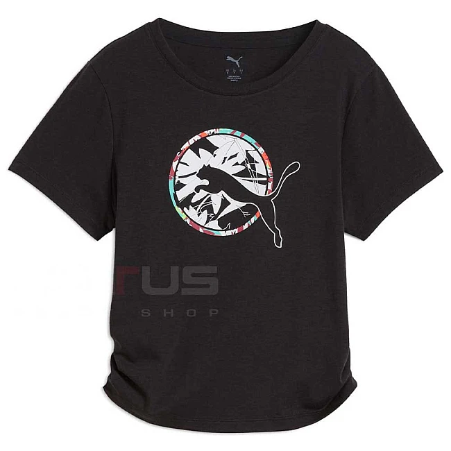 ДАМСКА ТЕНИСКА PUMA 52686801 TROPICAL AOP FASHION TEE ЧЕРНА