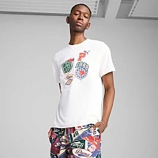 МЪЖКА ТЕНИСКА PUMA 62962702 WARDROBE ESS SPORTS LEGACY FRONT GRAPHIC TEE БЯЛА