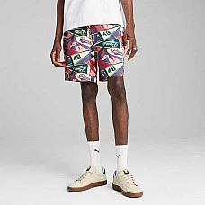 МЪЖКИ КЪСИ ПАНТАЛОНИ PUMA 62963046 WARDROBE ESS SPORTS LEGACY AOP RELAXED SHORTS 6IN WV СИНИ