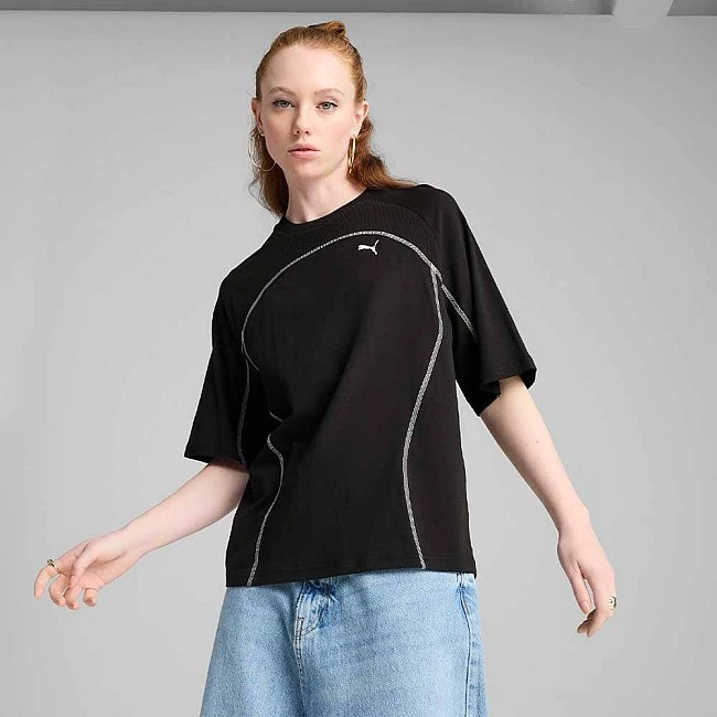 ДАМСКА ТЕНИСКА PUMA 62982701 DARE TO OVERSIZED TEE ЧЕРНА