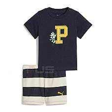 БЕБЕШКИ СПОРТЕН ЕКИП ЗА МОМЧЕ PUMA 63098616 MINICATS SUPER PUMA TEE AND SHORTS SET INF ТЪМНОСИН