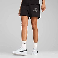 ДАМСКИ КЪСИ ПАНТАЛОНИ PUMA 68498401 ESS SCRIPT HIGH-WAIST SHORTS 5IN ЧЕРНИ
