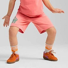 ДЕТСКИ КЪСИ ПАНТАЛОНИ ЗА МОМИЧЕ PUMA 68516424 CATS CLUB SHORTS TR PS КОРАЛОВИ