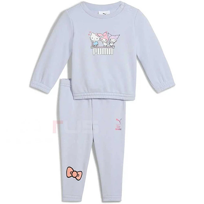 БЕБЕШКИ СПОРТЕН ЕКИП ЗА МОМИЧЕ PUMA X HELLO KITTY & FRIENDS 63006547 MINICATS CREW SET INF TR СВЕТЛОСИН