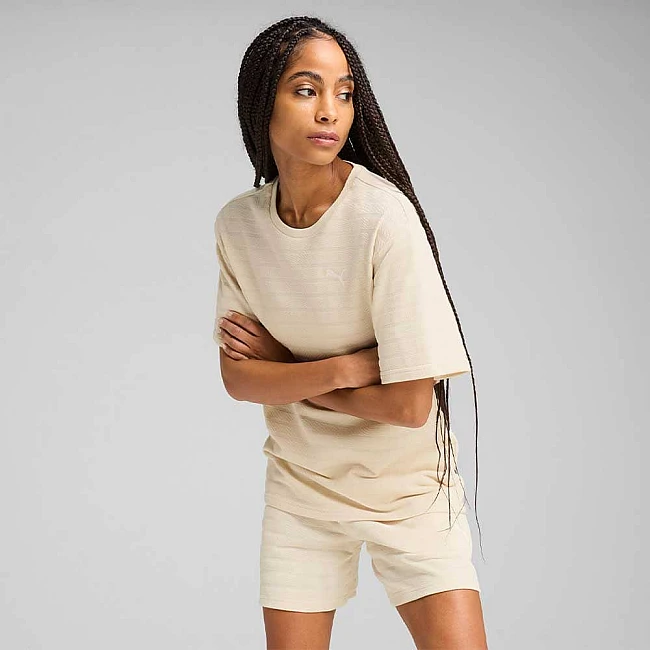 ДАМСКА ТЕНИСКА PUMA 68502787 ESS ELEVATED STRUCTURED TEE БЕЖОВА