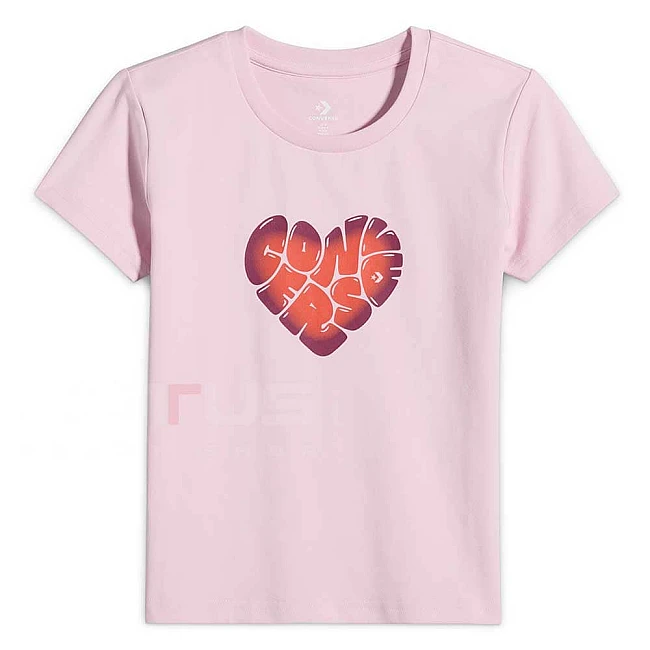 ДАМСКА ТЕНИСКА CONVERSE 10028331-A01 HEART GRAPHIC TEE РОЗОВА