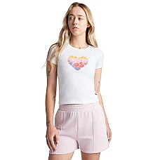 ДАМСКА ТЕНИСКА CONVERSE 10028331-A03 HEART GRAPHIC TEE БЯЛА