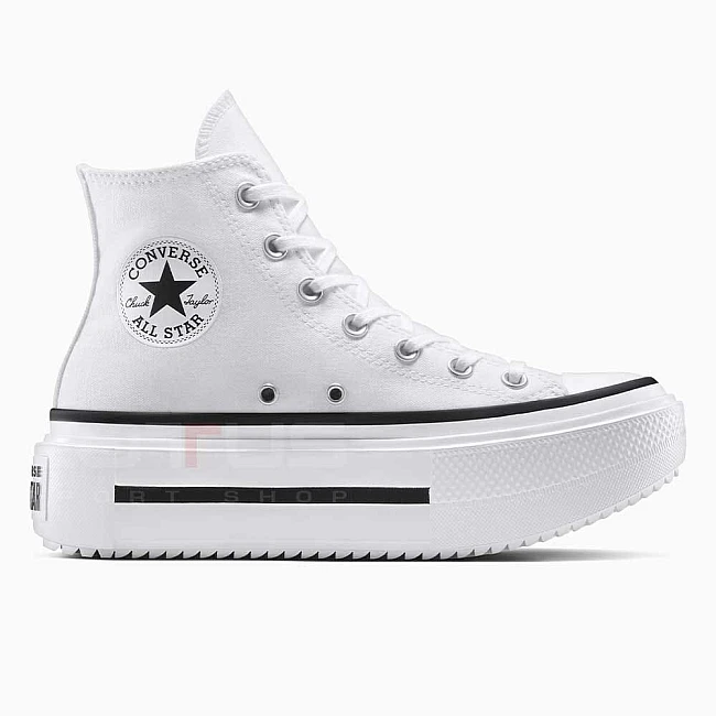 ДАМСКИ КЕЦОВЕ CONVERSE A12976C CHUCK TAYLOR ALL STAR LIFT DOUBLE STACK БЕЛИ