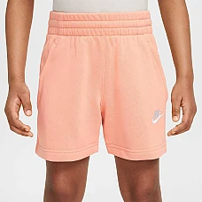 ДЕТСКИ КЪСИ ПАНТАЛОНИ ЗА МОМИЧЕ NIKE FD2919-844 NSW CLUB FT 5IN SHORT LBR СВЕТЛООРАНЖЕВИ