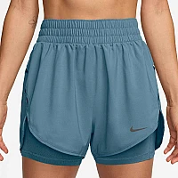 ДАМСКИ КЪСИ ПАНТАЛОНИ С КЛИН NIKE HV0576-006 ONE DF HR 2IN1 SHORT CPS СИНЬО-СИВИ