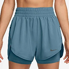 ДАМСКИ КЪСИ ПАНТАЛОНИ С КЛИН NIKE HV0576-006 ONE DF HR 2IN1 SHORT CPS СИНЬО-СИВИ