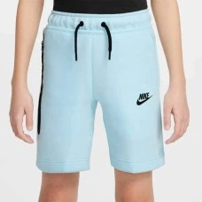 ДЕТСКИ КЪСИ ПАНТАЛОНИ ЗА МОМЧЕ NIKE FD3289-474 NSW TECH FLC SHORT СВЕТЛОСИНИ