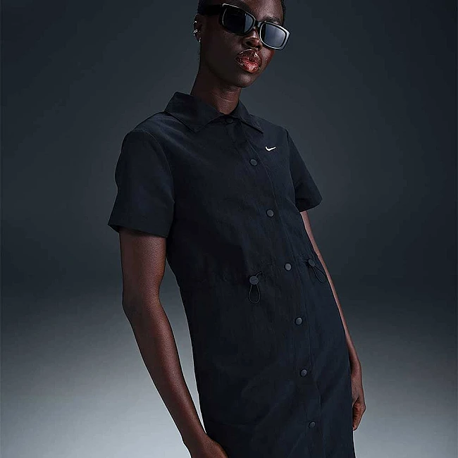 ДАМСКА РОКЛЯ NIKE HJ1144-010 NSW EVRYTHNG WVN SS MINI DRS ЧЕРНА