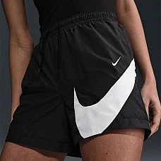 ДАМСКИ КЪСИ ПАНТАЛОНИ NIKE HM8979-010 NSW CLS WVN MR 5IN LOGO SHORT ЧЕРНИ