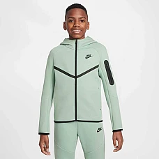 ДЕТСКО ГОРНИЩЕ ЗА МОМЧЕ NIKE HV5867-037 NSW TCH FLC FZ PD БЛЕДОЗЕЛЕНО
