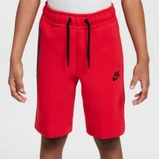 ДЕТСКИ КЪСИ ПАНТАЛОНИ ЗА МОМЧЕ NIKE FD3289-671 NSW TECH FLC SHORT ЧЕРВЕНИ