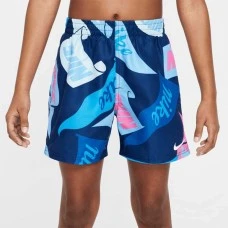 ДЕТСКИ ПЛУВНИ ШОРТИ ЗА МОМЧЕ NIKE NESSF802-440 4IN VOLLEY SHORT ТЪМНОСИНИ