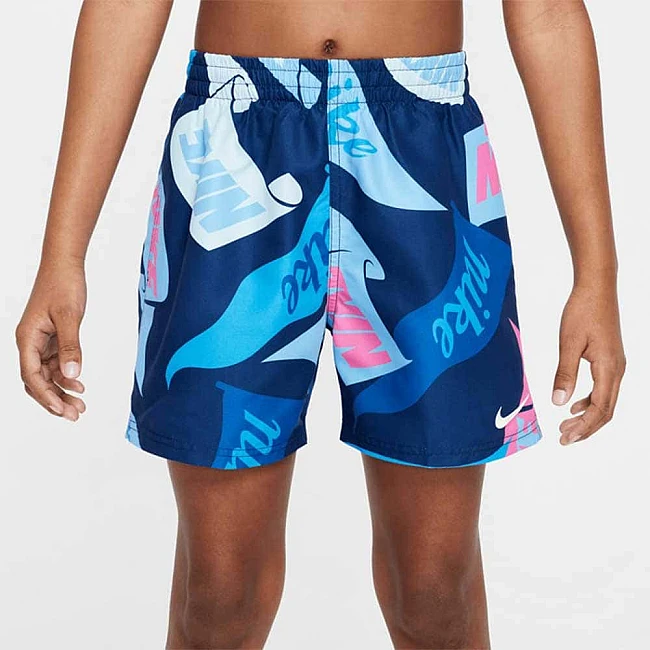 ДЕТСКИ ПЛУВНИ ШОРТИ ЗА МОМЧЕ NIKE NESSF802-440 4IN VOLLEY SHORT ТЪМНОСИНИ