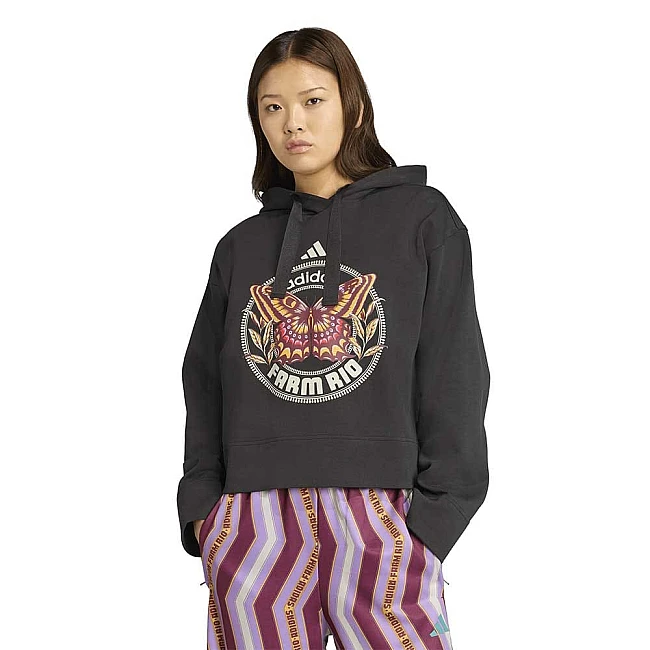 ДАМСКИ СУИТШЪРТ ADIDAS JL8607 FARM HOODIE ЧЕРЕН