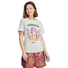 ДАМСКА ТЕНИСКА ADIDAS JV8610 FARM GFX TEE 2 СВЕТЛОСИВА