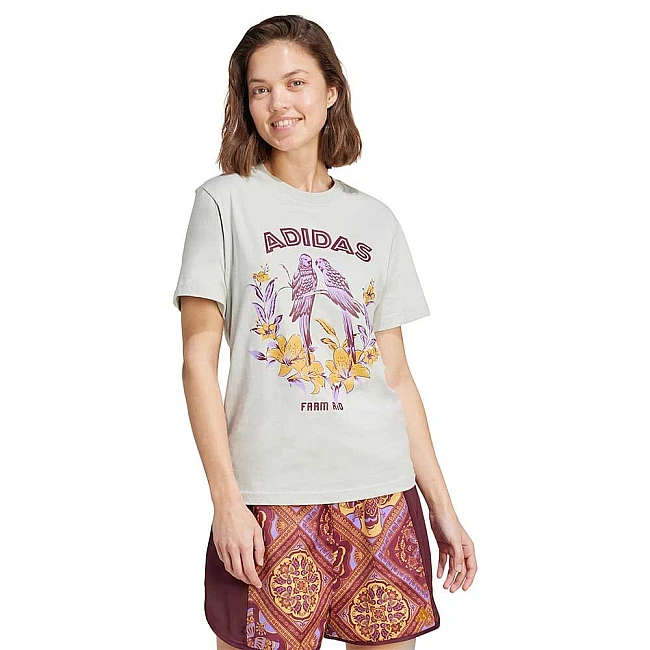 ДАМСКА ТЕНИСКА ADIDAS JV8610 FARM GFX TEE 2 СВЕТЛОСИВА